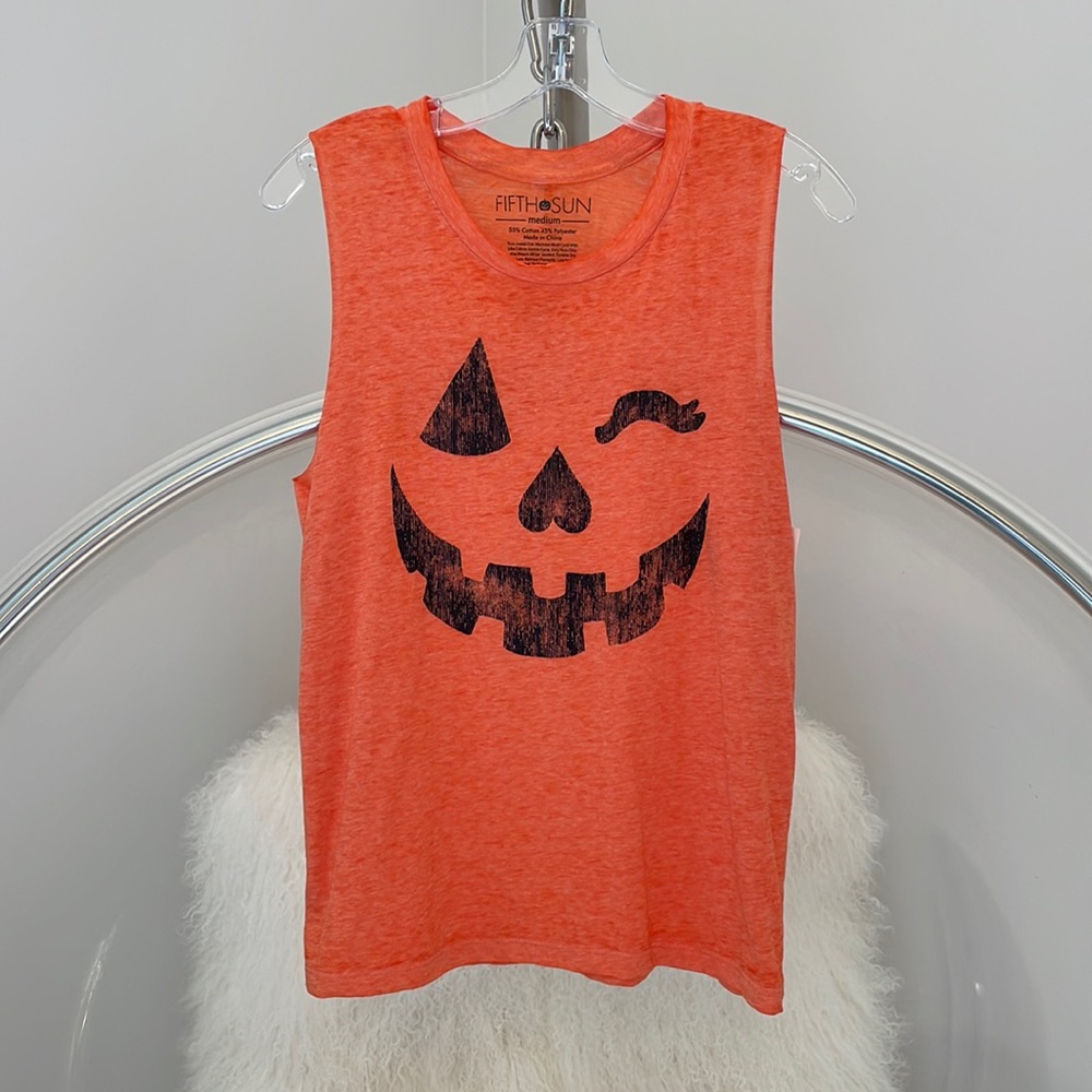 Winking Jack-o-latern Tank Top - SIZE Medium